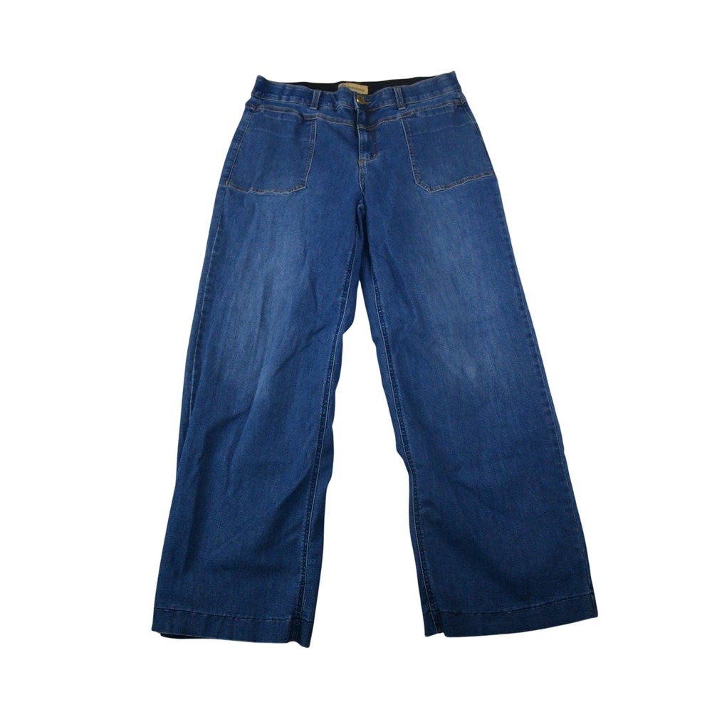 Democracy Ab Technology Wide Leg Jeans Womens 12 (34x31) Blue Denim B1127IEG7X